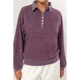 Collared Half-Button Sweatshirt