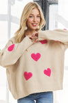 LOVELY HEART SWEATER TOP