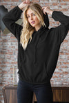 URBAN RIBBED HOODIE TOP