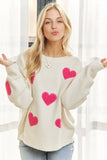 LOVELY HEART SWEATER TOP