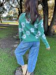 PREORDER: Flower Powered Half Zip Sweater in Four Colors