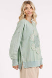 FLOWER PATCH MINERAL WASH LONG SLEEVE TOP