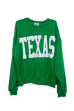 'TEXAS' Print Oversized Sweatshirt