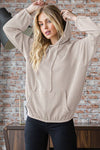 URBAN RIBBED HOODIE TOP