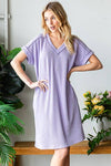 DOLMAN V NECK SOLID URBAN DRESS