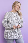 Curvy Leopard French Terry Sweatshirt