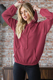 URBAN RIBBED HOODIE TOP