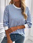 Ivy Lane Striped Round Neck Long Sleeve Sweatshirt