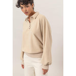 Collared Half-Button Sweatshirt