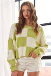 COMFY COLORBLOCK SWEATER TOP