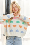 HEART SHAPE LONG SLEEVES SWEATER