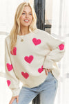 LOVELY HEART SWEATER TOP