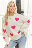 LOVELY HEART SWEATER TOP