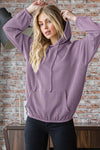 URBAN RIBBED HOODIE TOP