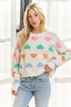 HEART SHAPE LONG SLEEVES SWEATER