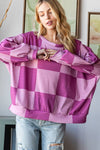 Winter Checkered Long Sleeve Sweatshirt