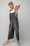 Washed Denim Loose Fit Jumpsuit