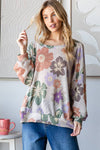 Winter Floral Oversized Sweatshirt