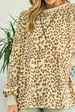 Curvy Leopard French Terry Sweatshirt