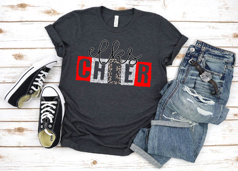 Distressed Leopard Letters Spirit Tee