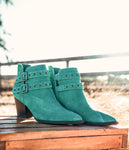 Elsa Leather Ankle Boot in Teal