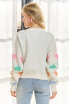 HEART SHAPE LONG SLEEVES SWEATER