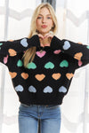 HEART SHAPE LONG SLEEVES SWEATER