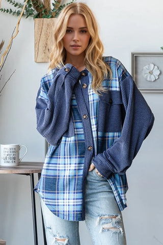 Blue Plaid Shacket