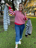 PREORDER: Aspen Striped Sleeve Sweater in Four Colors