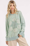 FLOWER PATCH MINERAL WASH LONG SLEEVE TOP