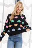 HEART SHAPE LONG SLEEVES SWEATER