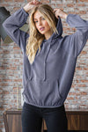 URBAN RIBBED HOODIE TOP