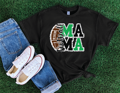 Football Mama Purple- Football Graphic T-shirt
