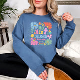 He Is Risen Boho Floral Graphic Sweatshirt