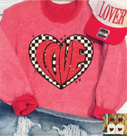 Love Checkered Heart