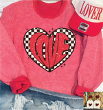 Love Checkered Heart