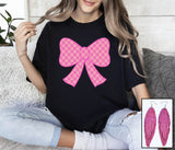 Pink Checkered Bow