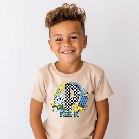 Boys Pre-K Skateboard Back to School Graphic Tee