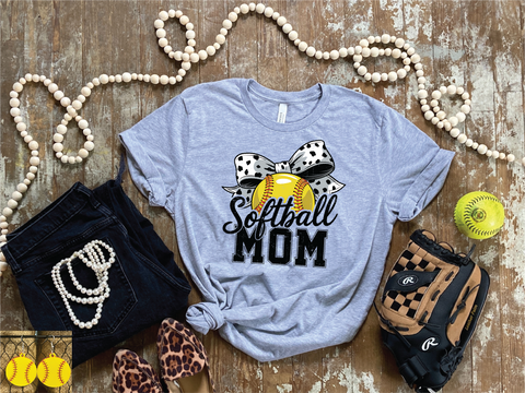 Softball Mom Bow