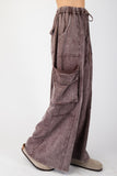 EASEL MINERAL WASHED TERRY KNIT PANTS