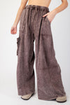 EASEL MINERAL WASHED TERRY KNIT PANTS