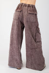 EASEL MINERAL WASHED TERRY KNIT PANTS