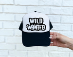 Wild and Wanted DTF Printed Black & White Trucker Hat