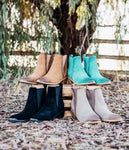 Wylie Suede Ankle Boot in Tan