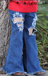 BOOT CUT DENIM PANTS