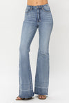 JUDY BLUE HI WAIST TUMMY CONTROL TOP W/ RELEASE HEM FLARE JEANS