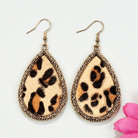 ANIMAL HIDE EARRINGS