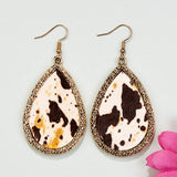 ANIMAL HIDE EARRINGS