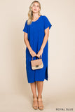 ROYAL BLUE MIDI DRESS