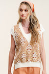 DIAMOND SWEATER WEAVED VEST